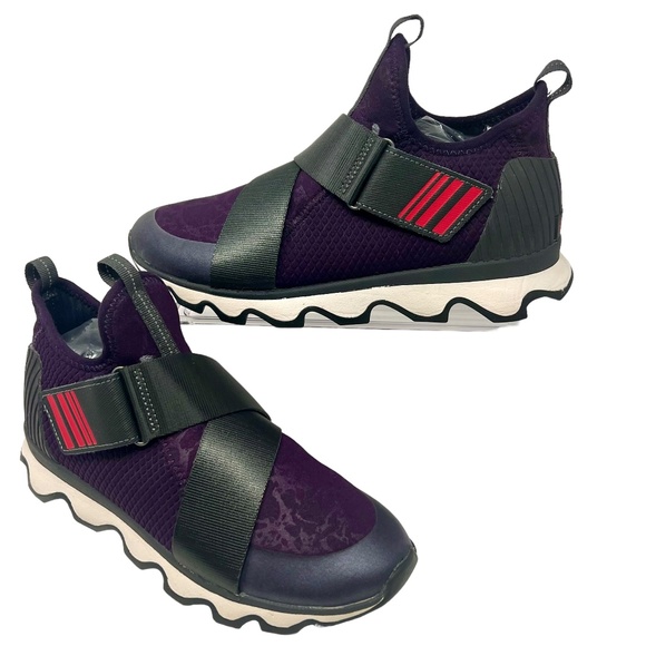 Sorel Shoes - Sorel women's Kinetic Dark Plum Sneakers Size 9